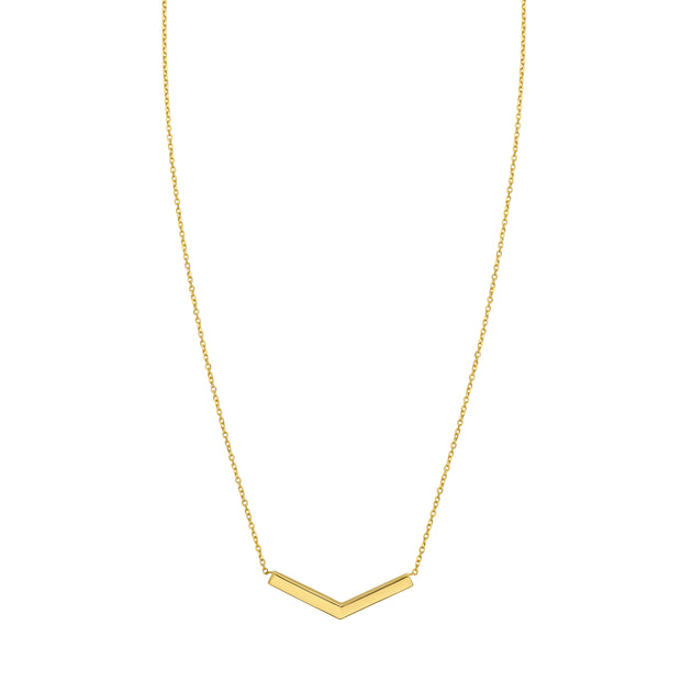 14K Chevron Necklace