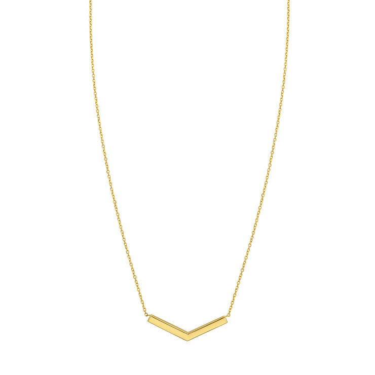14K Chevron Necklace
