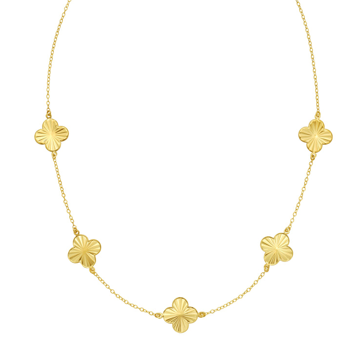 14K Golden Clover Necklace