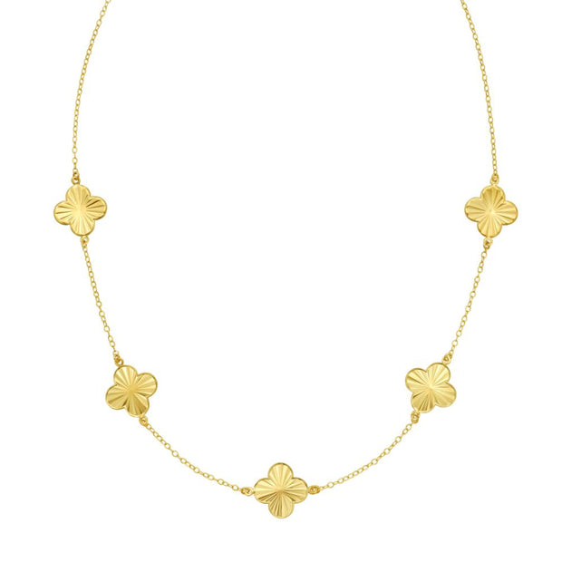 14K Golden Clover Necklace