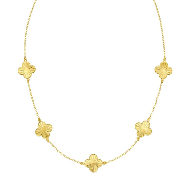 14K Golden Clover Necklace