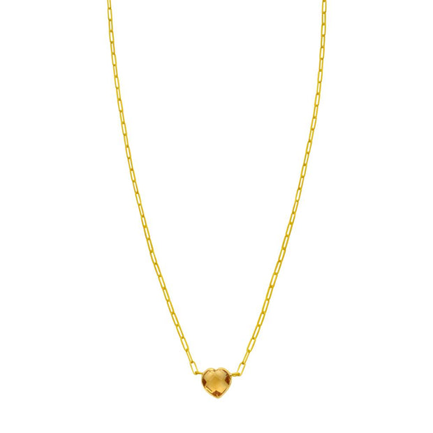 14K Citrine Heart Bracelet