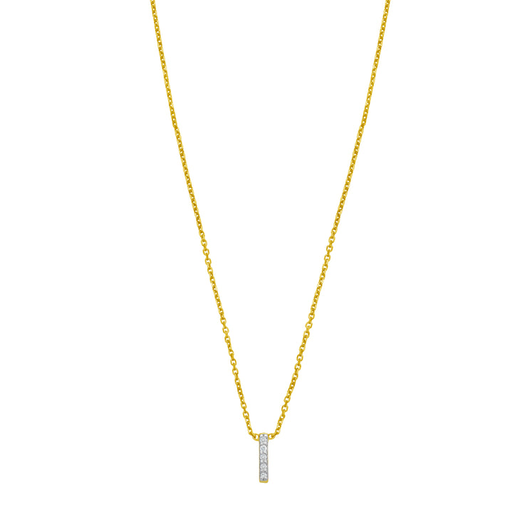 14K Mini Diamond I Initial