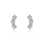 3-Stone Stud Earrings