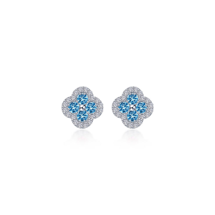 0.8 CTW Halo Stud Earrings