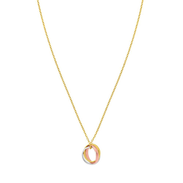 14K Trininty Chain Necklace