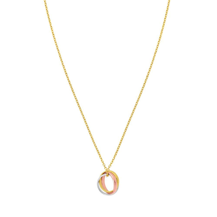 14K Trininty Chain Necklace