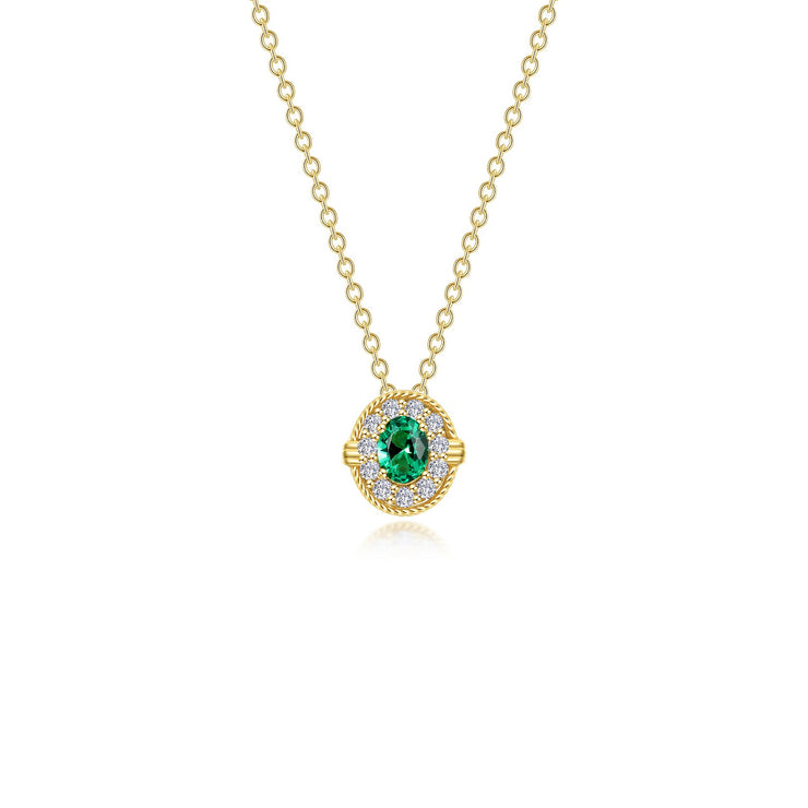 0.51 CTW Halo Necklace