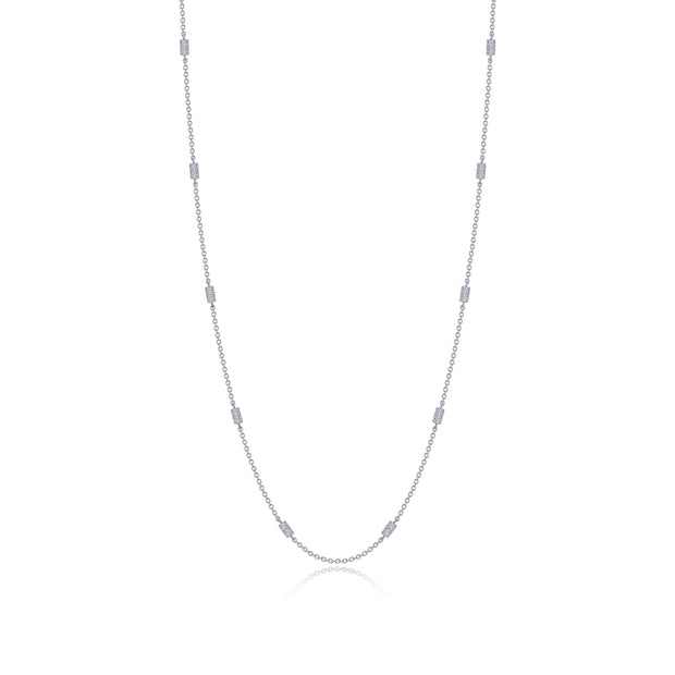 0.72 CTW Adjustable Station Necklace