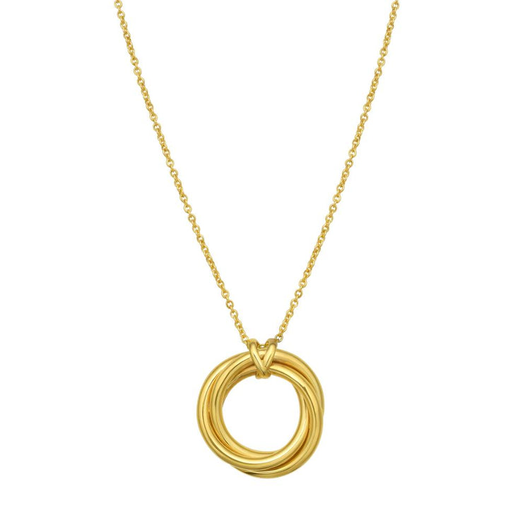14K Interlocking Large Trinity Necklace