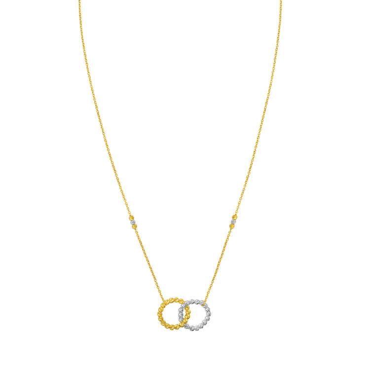 14K TT Interlocking Necklace