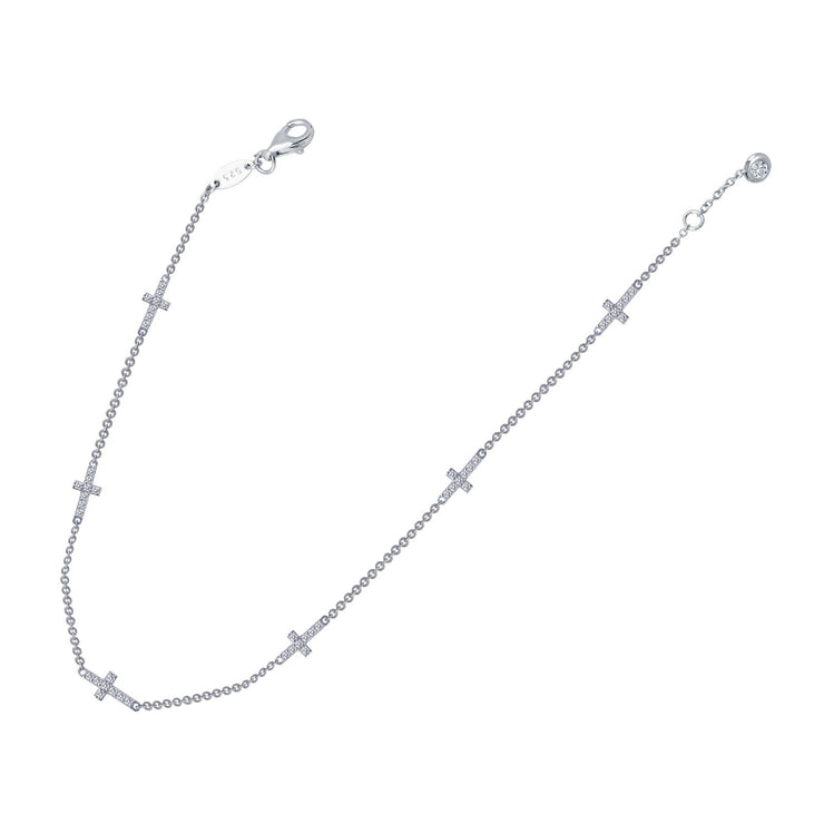 Sideways Cross Station Anklet