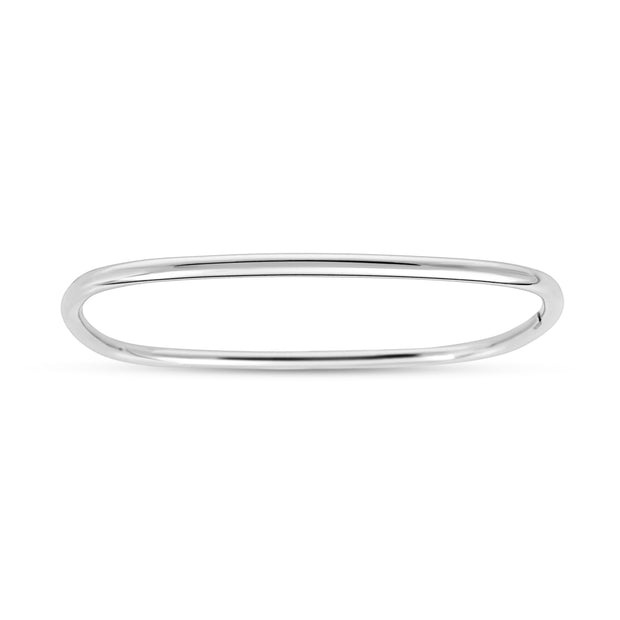 Silver Slip on Square Bangle