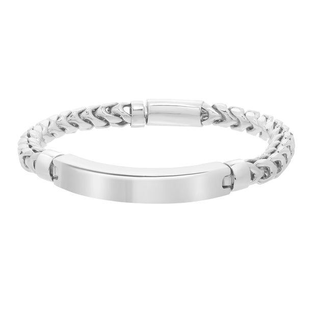 Silver Woven ID Bracelet