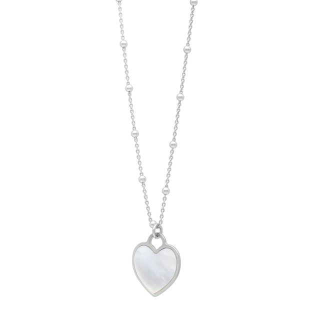 Silver & Mother of Pearl Heart Pendant