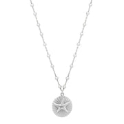 Silver Starfish Medallion Necklace