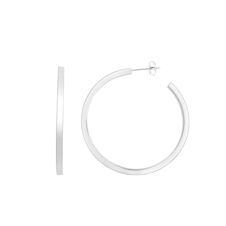 Silver 50mm Square Tube C Hoops