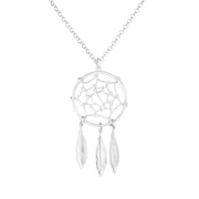 Silver Dream Catcher Necklace