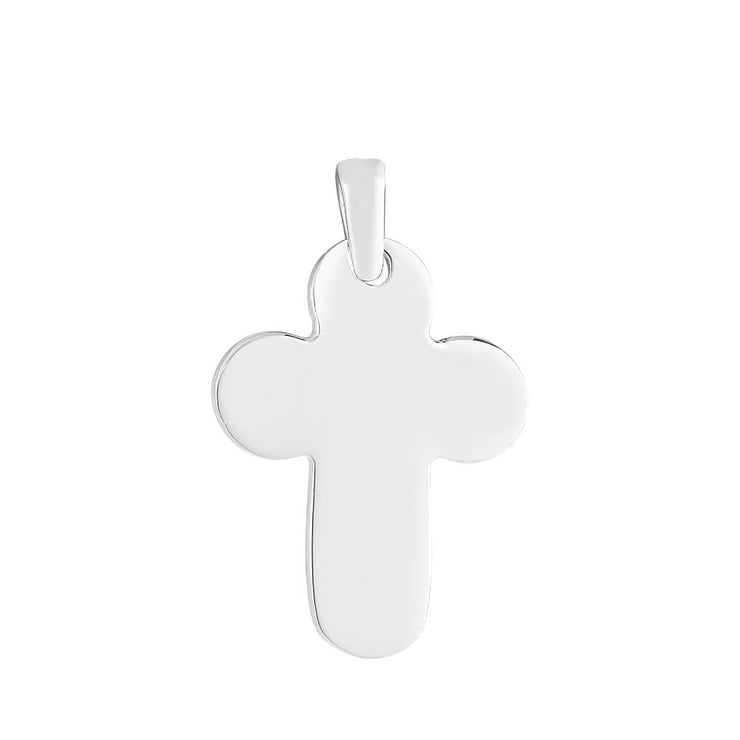 Silver Chunky Rounded Cross Pendant