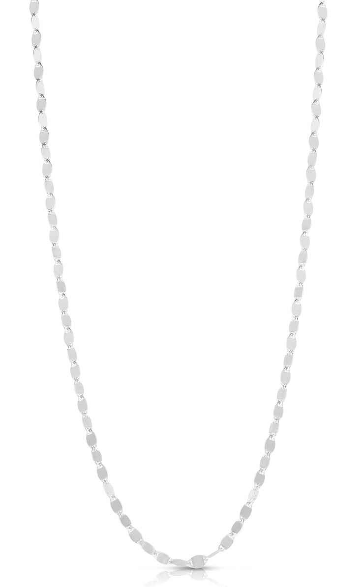 Silver Marina Link 15""-17"" Choker Necklace