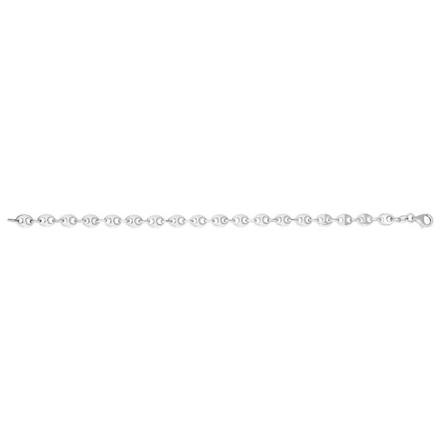 Silver 3.7mm Puffed Mariner Chain