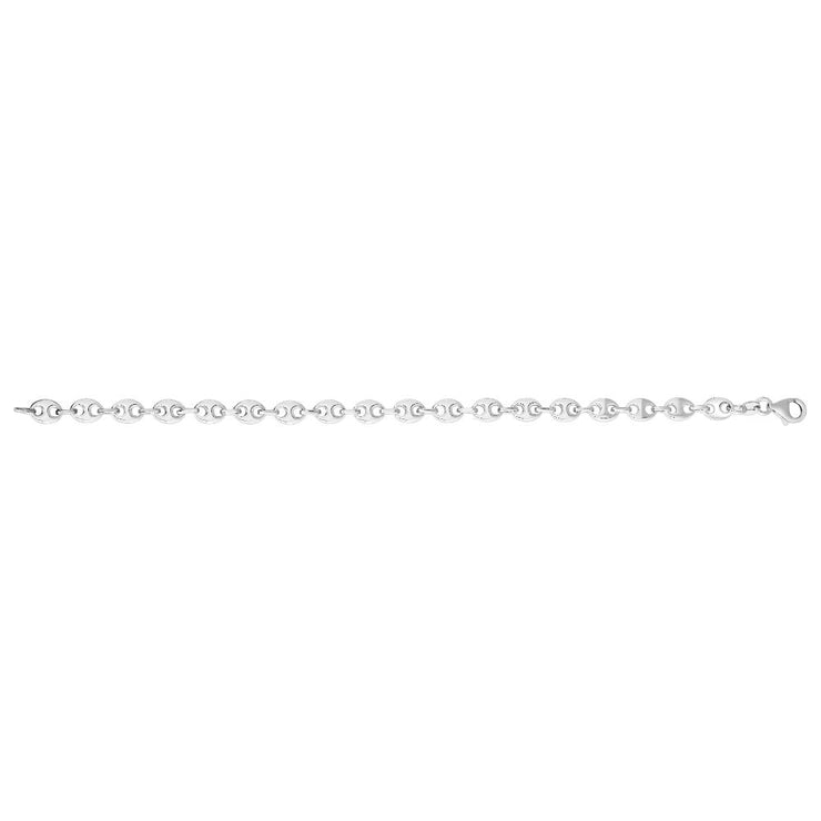 Silver 3.7mm Puffed Mariner Chain