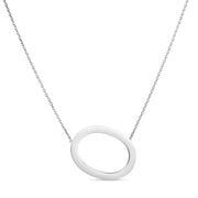 Silver O Letter Necklace