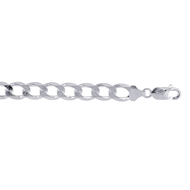 Silver 9.5mm Comfort Curb Chain