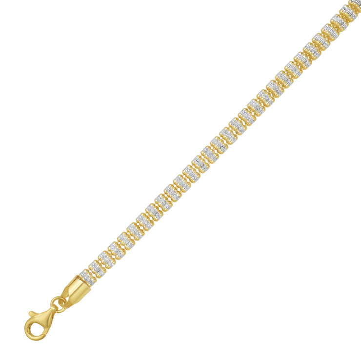 Gold Over Silver 5mm Ice Chain