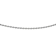 Silver Twisted Black & White Anklet