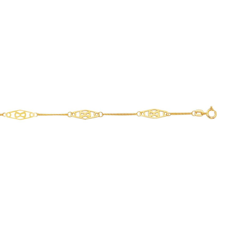 14K Gold Infinity Anklet