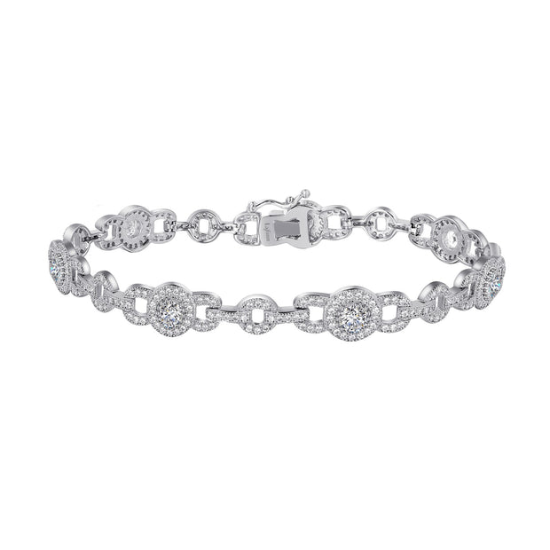 Elegant Halo Link Bracelet