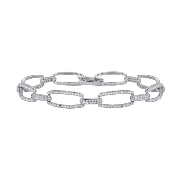 Elegant Halo Link Bracelet