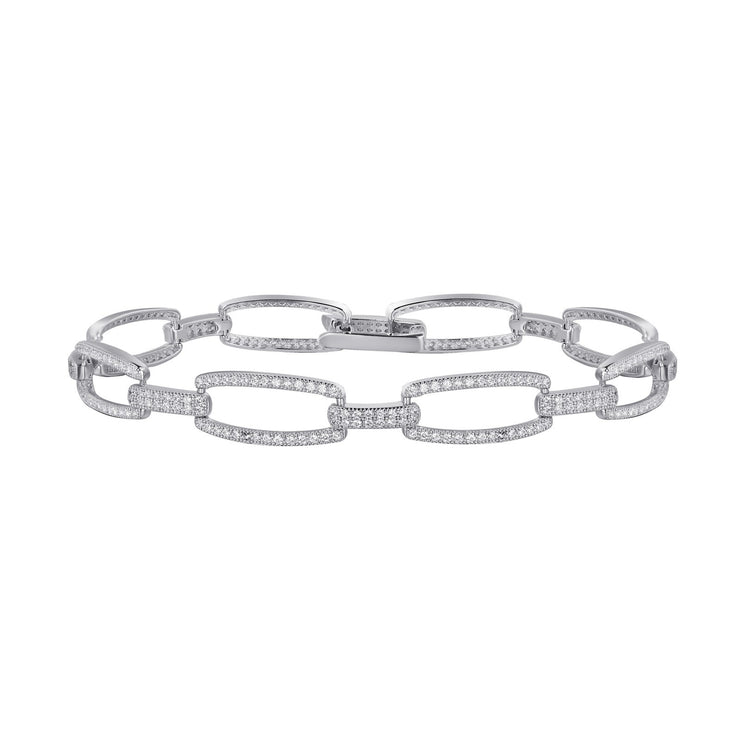 Elegant Halo Link Bracelet