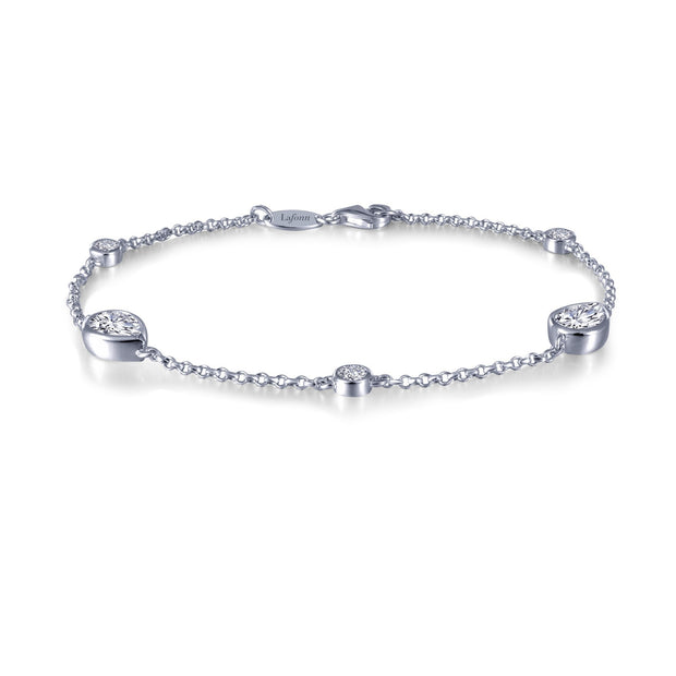 Bezel-Set Station Bracelet