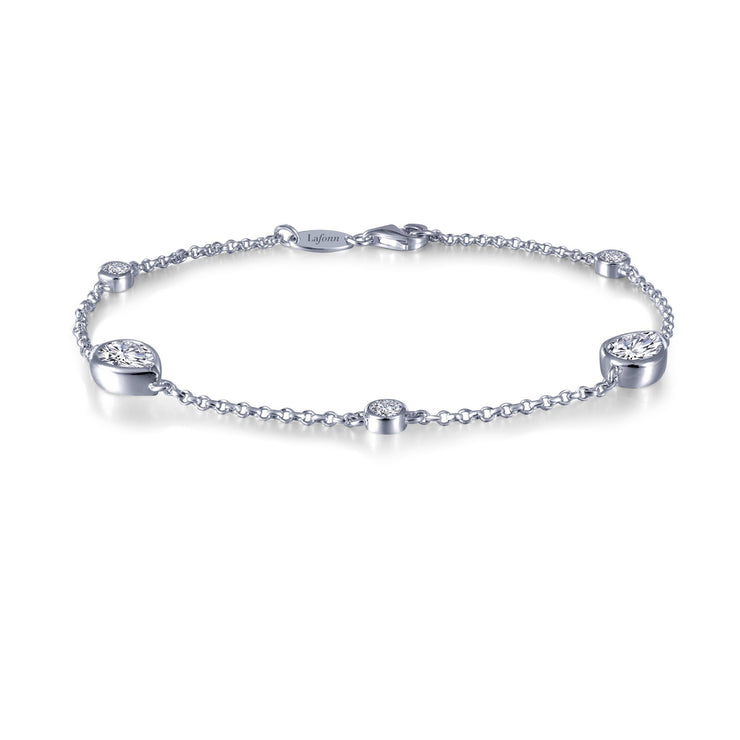 Bezel-Set Station Bracelet