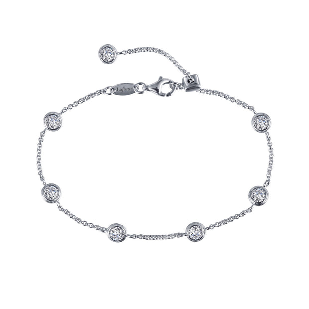 1.75 CTW Adjustable Bezel-Set Station Bracelet