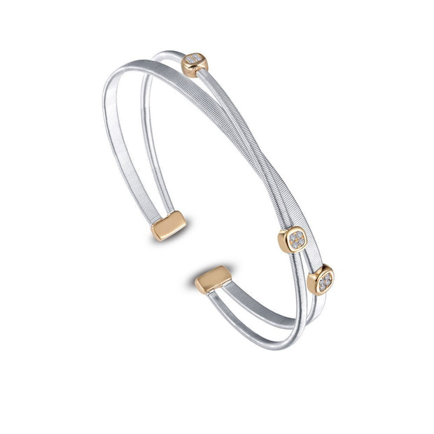 Open Cuff Crossover Bracelet