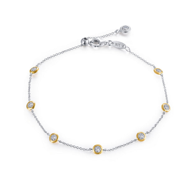 1.02 CTW Adjustable 7 Symbols Of Joy Station Bracelet