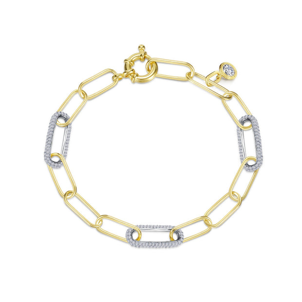 2-Tone Paperclip Bracelet