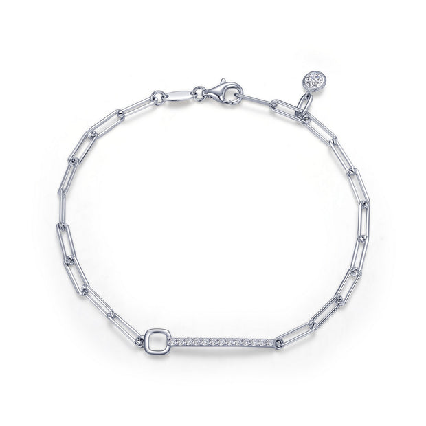 0.45 CTW Paperclip Bracelet