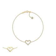 Reversible Cut-Out Heart Bracelet