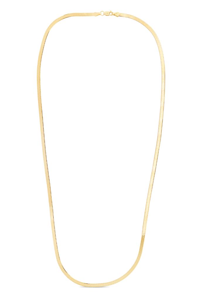 14K 1.5mm Beveled Herringbone Chain