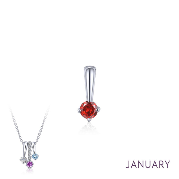 January Birthstone Love Pendant