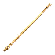 5mm 18Kt Gold IP Steel Sandblast Franco Chain Bracelet