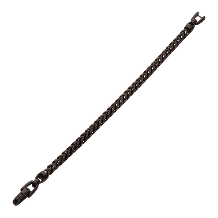 5mm Black IP Steel Sandblast Franco Chain Bracelet