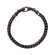 5mm Black IP Steel Sandblast Franco Chain Bracelet