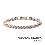 5mm Stainless Steel Sandblast Franco Chain Bracelet