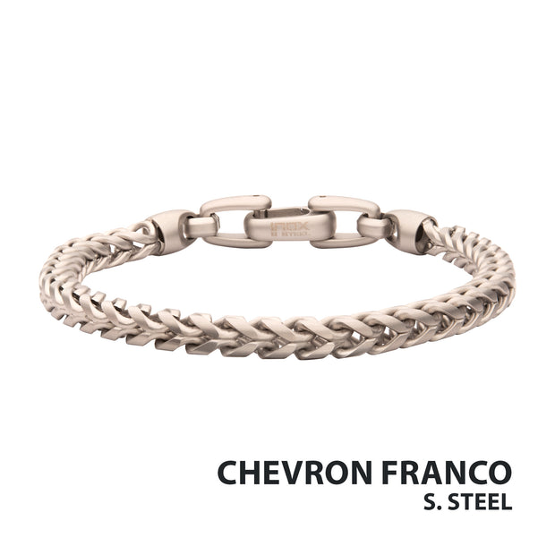 5mm Stainless Steel Sandblast Franco Chain Bracelet