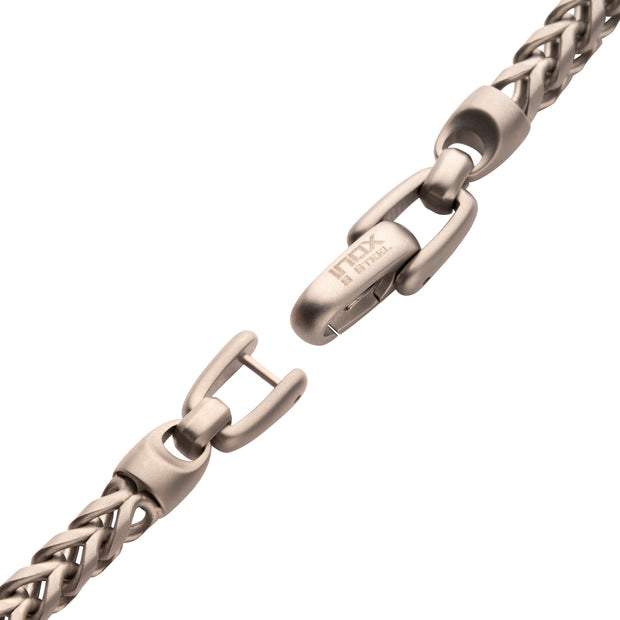 5mm Stainless Steel Sandblast Franco Chain Bracelet
